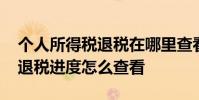 个人所得税退税在哪里查看进度 个人所得税退税进度怎么查看