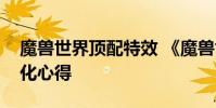 魔兽世界顶配特效 《魔兽世界》魔兽世界优化心得