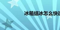 冰箱结冰怎么快速除冰