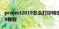 project2019怎么打印特定页面 project2019教程