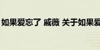 如果爱忘了 戚薇 关于如果爱忘了 戚薇的介绍