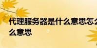 代理服务器是什么意思怎么填 代理服务器什么意思
