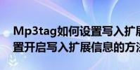 Mp3tag如何设置写入扩展信息 Mp3tag设置开启写入扩展信息的方法