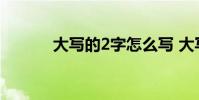 大写的2字怎么写 大写2怎么写
