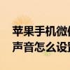 苹果手机微信声音怎么设置的 苹果手机微信声音怎么设置