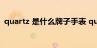 quartz 是什么牌子手表 quartz是什么手表