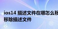 ios14 描述文件在哪怎么移除 iPhone11怎么移除描述文件
