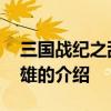 三国战纪之乱世枭雄 关于三国战纪之乱世枭雄的介绍