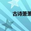 古诗萧萧送雁群的萧萧是什么意思