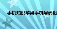 手机知识苹果手机号码没有了如何恢复