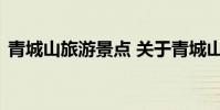 青城山旅游景点 关于青城山旅游景点的介绍