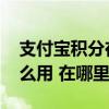 支付宝积分在哪里兑换东西 支付宝积分有什么用 在哪里兑换