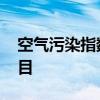 空气污染指数项目哪五个 空气污染指数的项目