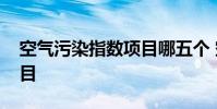 空气污染指数项目哪五个 空气污染指数的项目