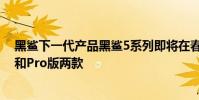 黑鲨下一代产品黑鲨5系列即将在春节后登场预计有标准版和Pro版两款
