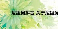 尼组词拼音 关于尼组词拼音的介绍