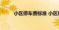 小区停车费标准 小区停车费标准