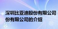深圳比亚迪股份有限公司 关于深圳比亚迪股份有限公司的介绍