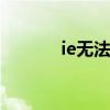 ie无法打开搜索页 ie无法打开