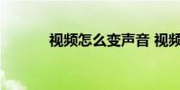 视频怎么变声音 视频怎么变声