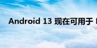 Android 13 现在可用于 Pixel 智能手机