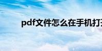 pdf文件怎么在手机打开 pdg文件