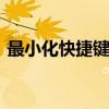 最小化快捷键没有了怎么恢复 最小化快捷键