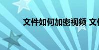 文件如何加密视频 文件如何加密