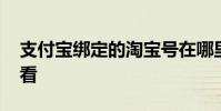 支付宝绑定的淘宝号在哪里看 淘宝号在哪里看