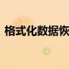 格式化数据恢复能恢复多少 格式化数据恢复