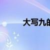 大写九的田字格正确写法 大写九