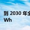 到 2030 年全球二次电池容量可能超过 200GWh