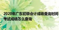 2020年广东初级会计成绩查询时间 2020年中高级会计资格考试成绩怎么查询