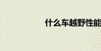什么车越野性能最好