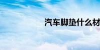 汽车脚垫什么材质好